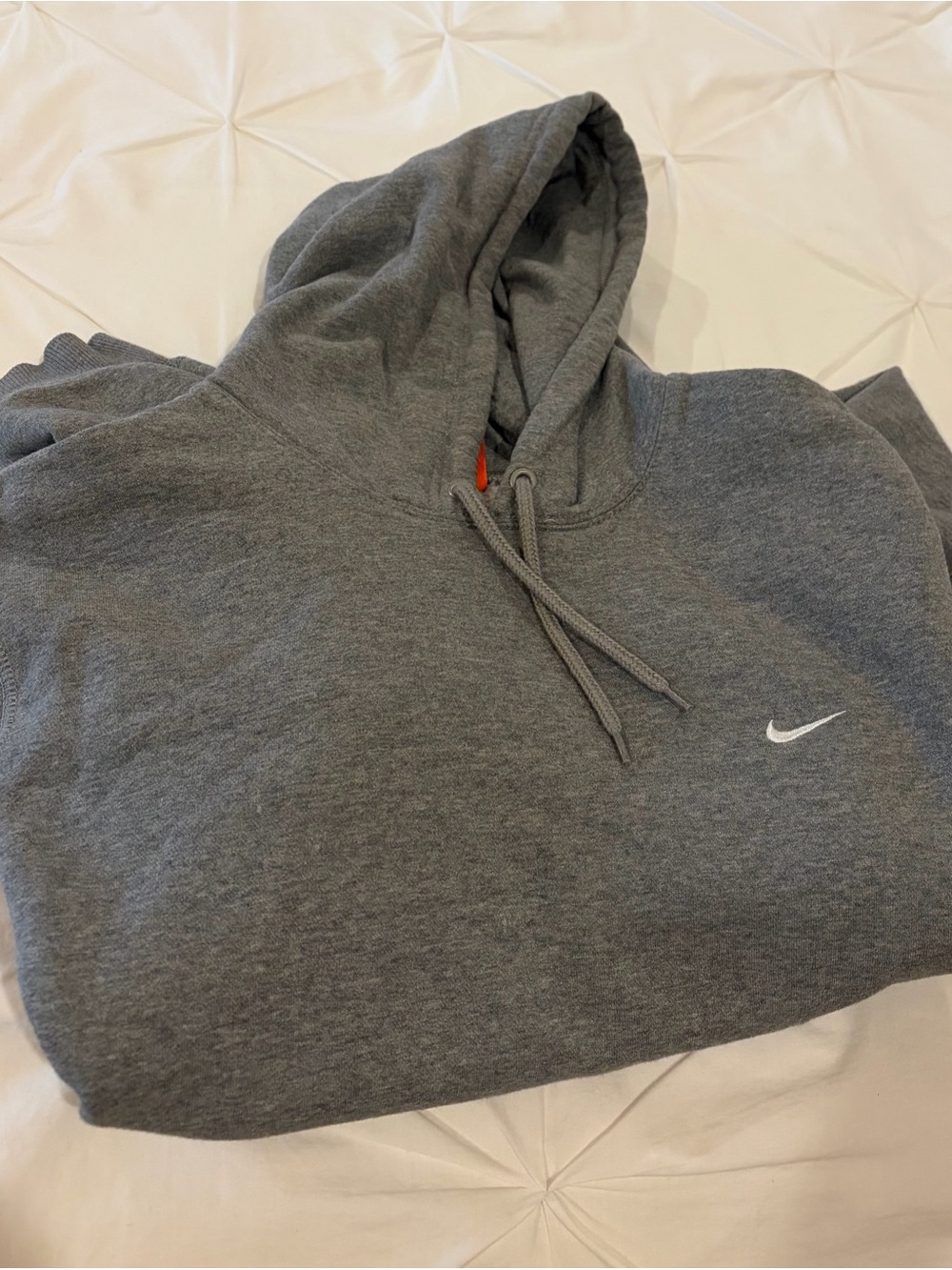 Nike Gray Pullover Hoodie with White Swoosh